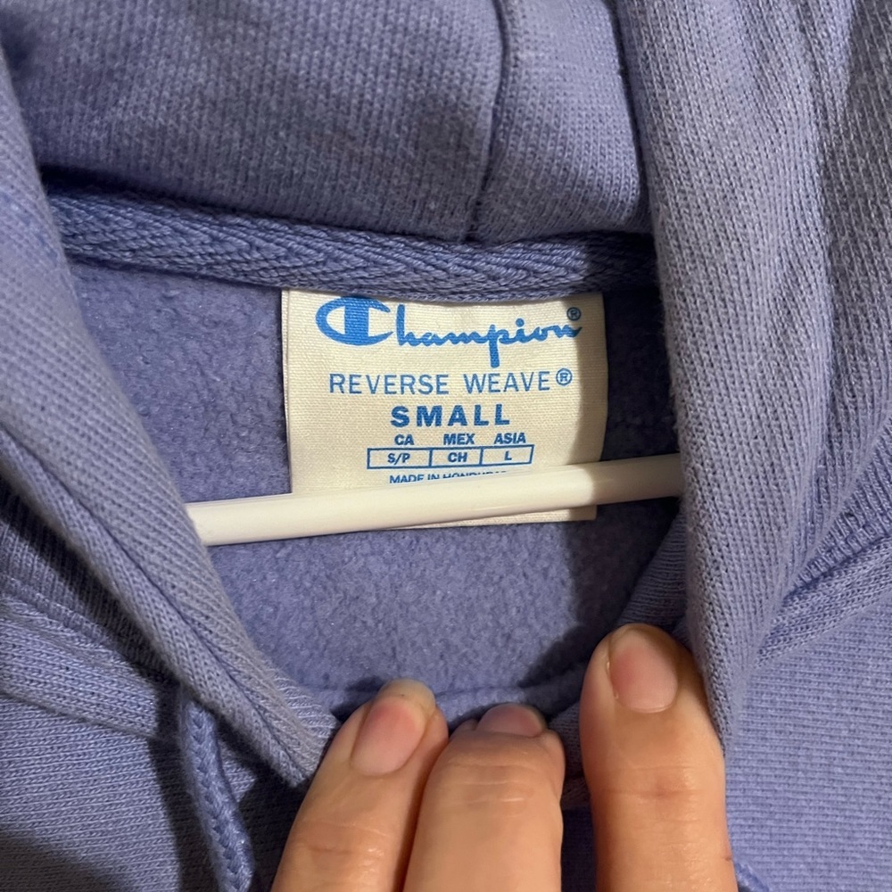 CHAMPION REVERSE WEAVE Heavyweight Purple Violet Hoodie Sweatshirt Size: Small - Picture 3 of 3